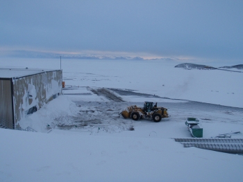 Clearing Snow at the Waste Water Treatment Plant