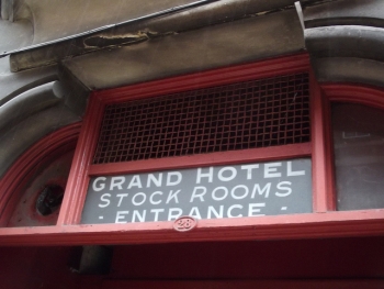 Grand Hotel - Barwick Street - Stock Rooms Entrance - sign