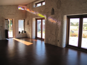 Sealed Concrete Floor - Strawbale House Build in Redmond Western Australia