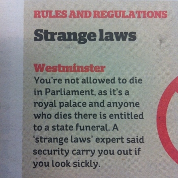 (Very) Strange Laws.